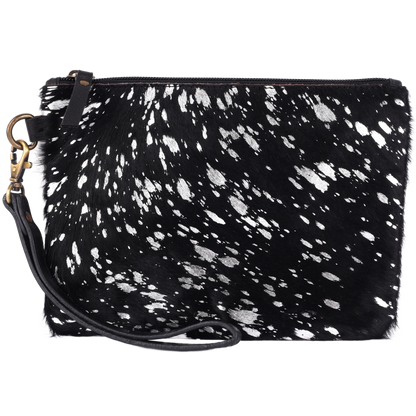 Mesa Luna Metallic Hair-on Cowhide Handcrafted Large Wristlet