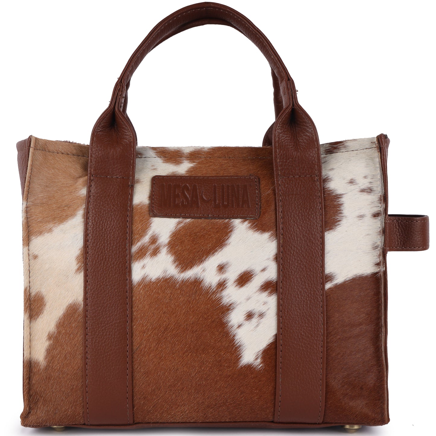 Hair-On Cowhide Genuine Leather Handcrafted Tote Bag (Natural)