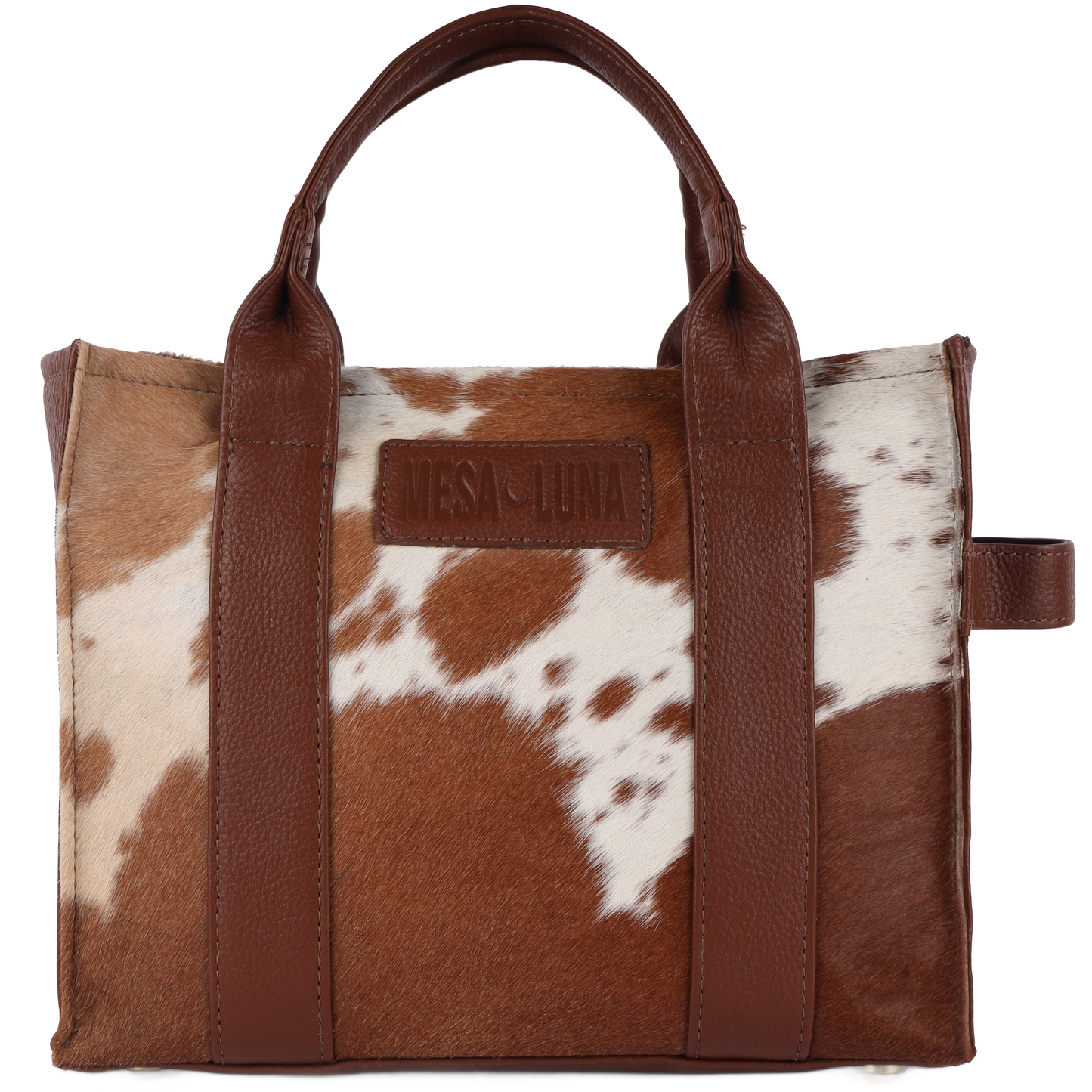 Hair-On Cowhide Genuine Leather Handcrafted Tote Bag (Natural)