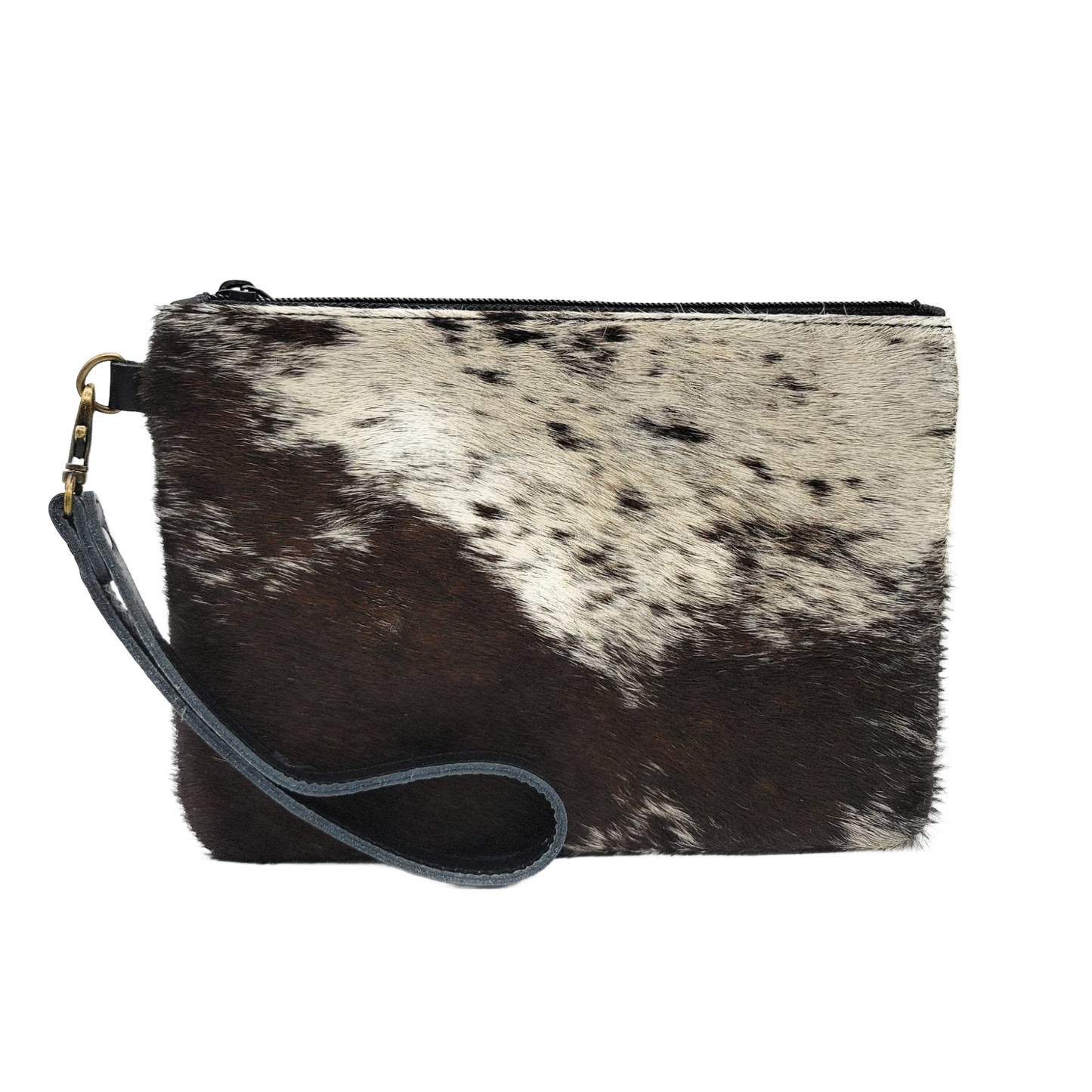 Mesa Luna Hair-on-Leather Pouch - Dark Brown Wristlet/Clutch - Handcrafted in the USA!